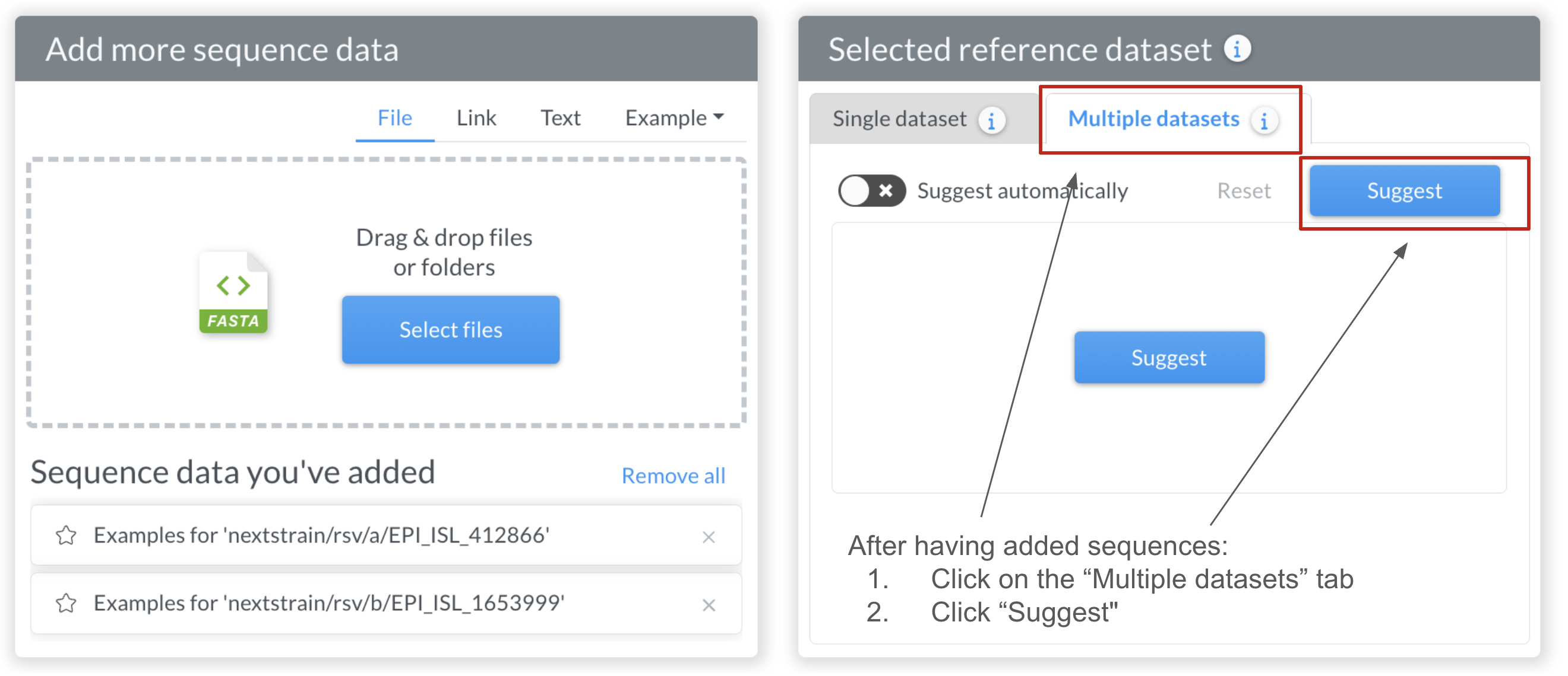 Multi-dataset mode